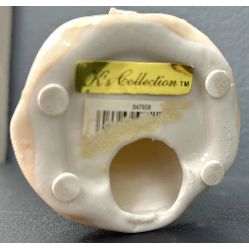 K's Collection Porcelain Hand Pink Rose Jewelry Ring Display Holder